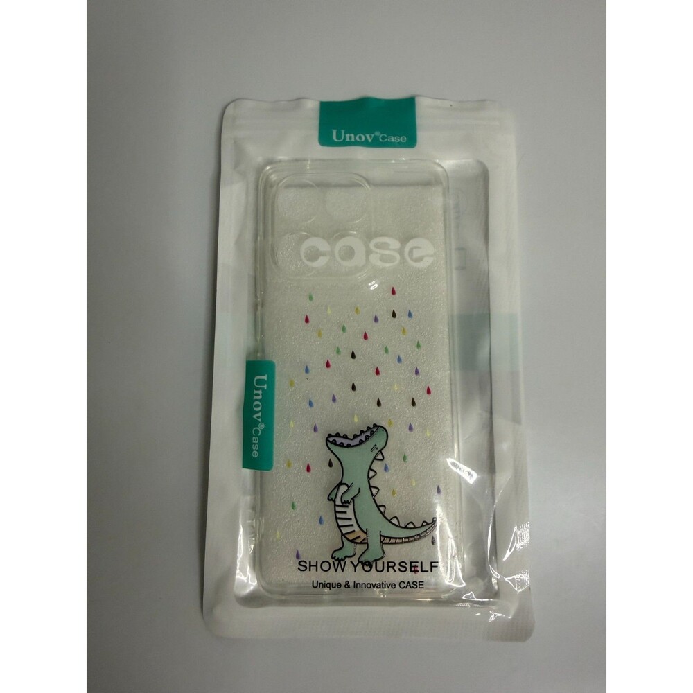 Unov Clear Cartoon Crocodile Case for iPhone 13 Pro Max